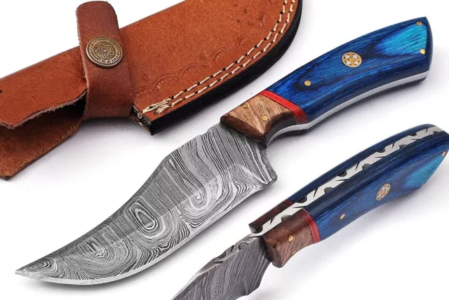 HANDMADE DAMASCUS HUNTING Knife Fixed Blade Camping Survival Skinning  Knives $54.99 - PicClick AU