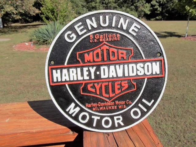 cast iron harley davidson sign