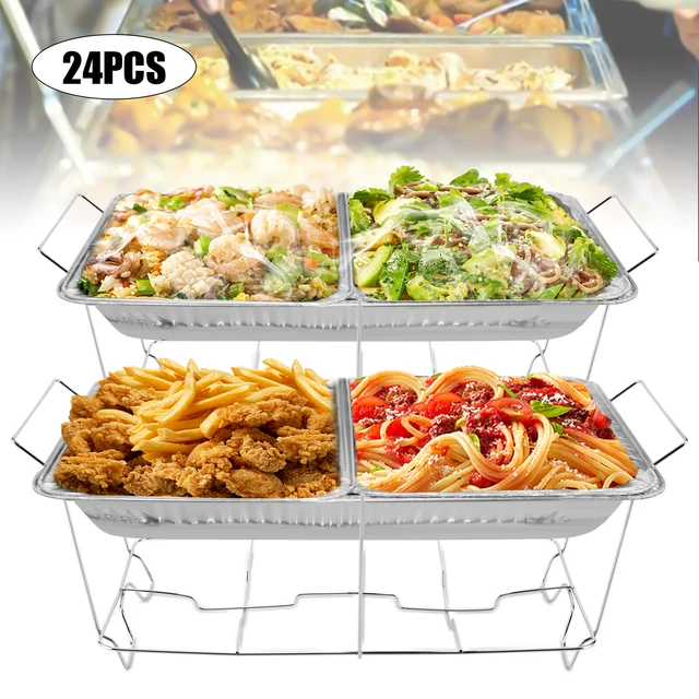 24pc Wire Chafing Dish Stand Full Size Chafing Wire Rack Buffet Dish Warmer Rack