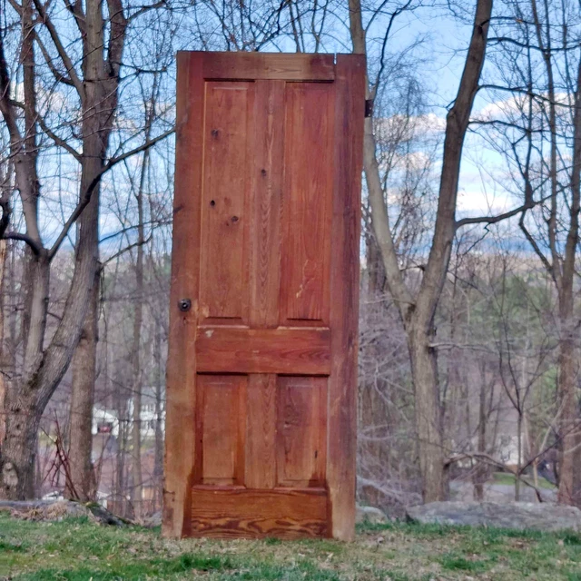 Solid Wood Farmhouse 4 Panel Door Wythe Virginia Blue Ridge Mountain House Cabin