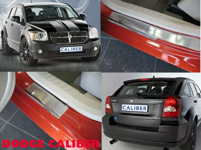 Stainless Steel Door Sill Entry Guard Covers fit Dodge Caliber 2006-2011