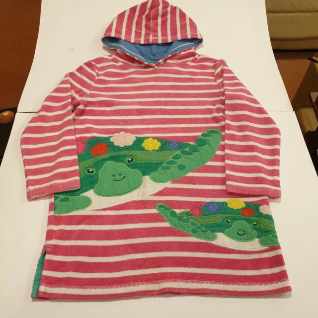 Mini Boden Hooded Poncho Towel Turtles Kids Age 7-8 Great Condition