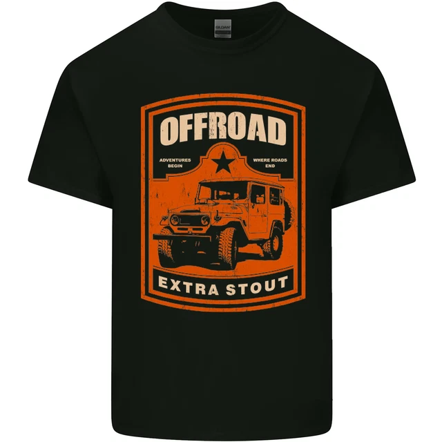 T-shirt da uomo in cotone Offroad Extra Stout 4X4 Offroading Off Road
