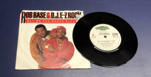 Rob Base & DJ EZ Rock ‎– Get On The Dance Floor 7" Vinyl Picture Sleeve Free P&P
