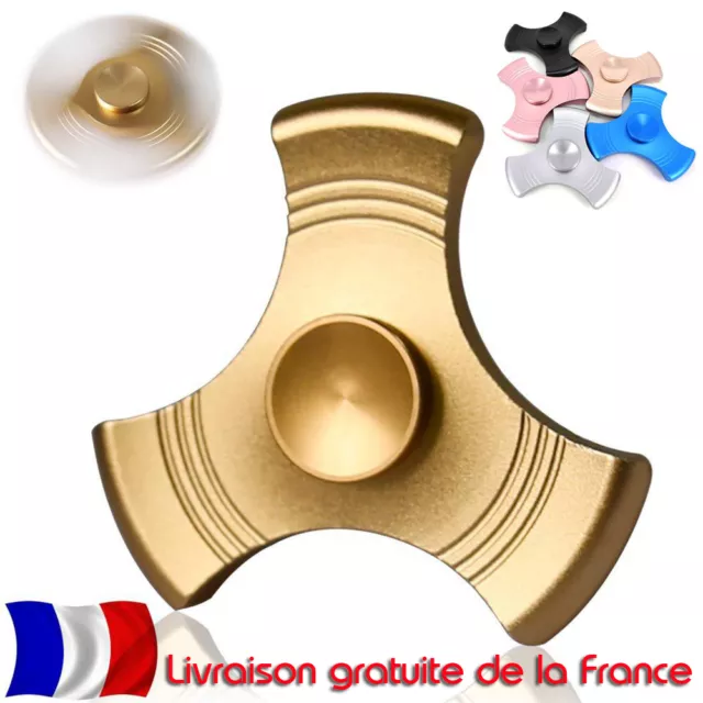 Tri Fidget Hand Spinner En Metal Aluminium Anti-Stress Edc Adhd Nouveau Ete 2017