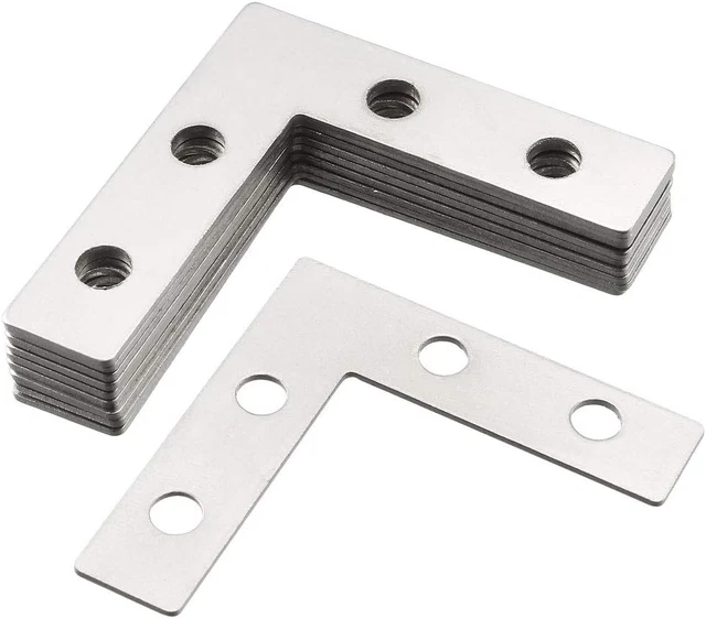 Flat Angle Bracket Plate L Shape Repair Joining Support Brace, 38X38Mm(1