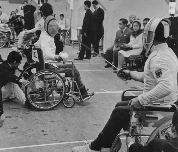 Prince Hitachi And Princess Hanako Of Hitach Watch The Wheelcha 1964 Old Photo