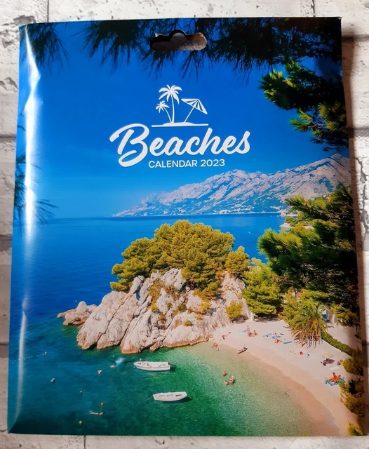 2023 CALENDAR Beaches Beach Desk Top Flip Month to View 12 Beaches
