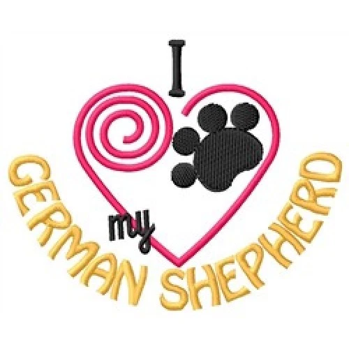 I "Heart" My German Shepherd Sweatshirt 1299-2 Sizes S - XXL