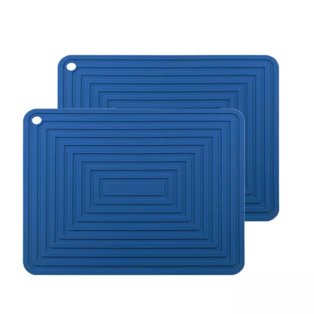 2Pcs Non Slip Trivet Mats Rectangular Dish Mats  Kitchen Cooking Dining Room