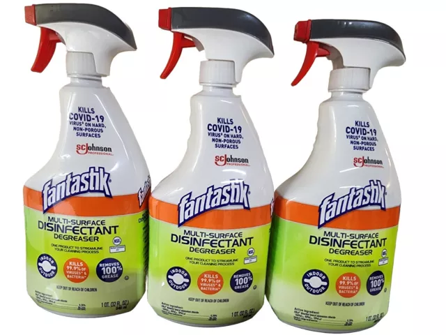 Fantastik Multi-Surface Disinfectant Degreaser 32oz Pack Of 3