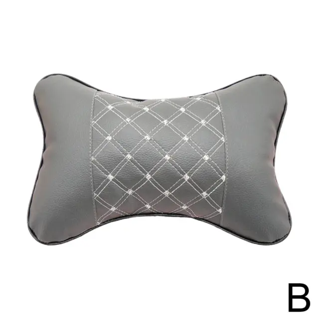 B Car Neck Pillows Both Side PU Leather 1pcs Pack Headrest Pain Relief Lot E1