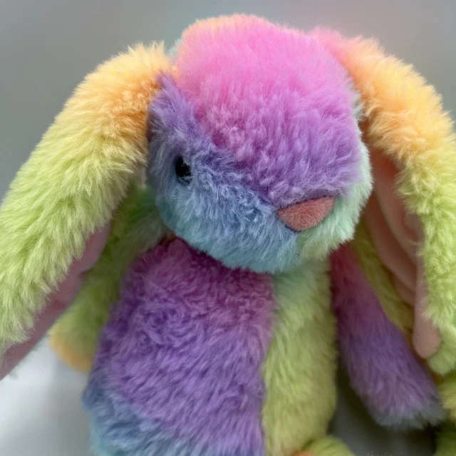 CARD FACTORY WITH Snuggles Rainbow Bunny Rabbits x Soft Comforter Plush ...