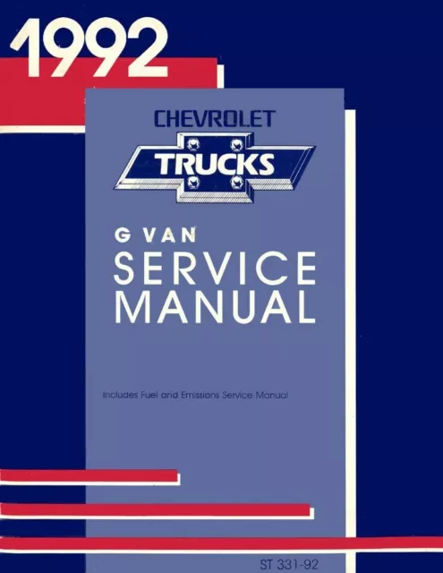 1992 Chevy Truck G-Series Van Shop Service Repair Manual