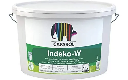 Caparol Indeko-w Pittura Lavabile Speciale Resistente alle Muffe Lt. 12,5