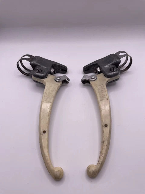 Cintre, guidon complet pour vélo route, course vintage, retro + Leviers de frein MAFAC, FRANCE, 1970s - Équipements vélos