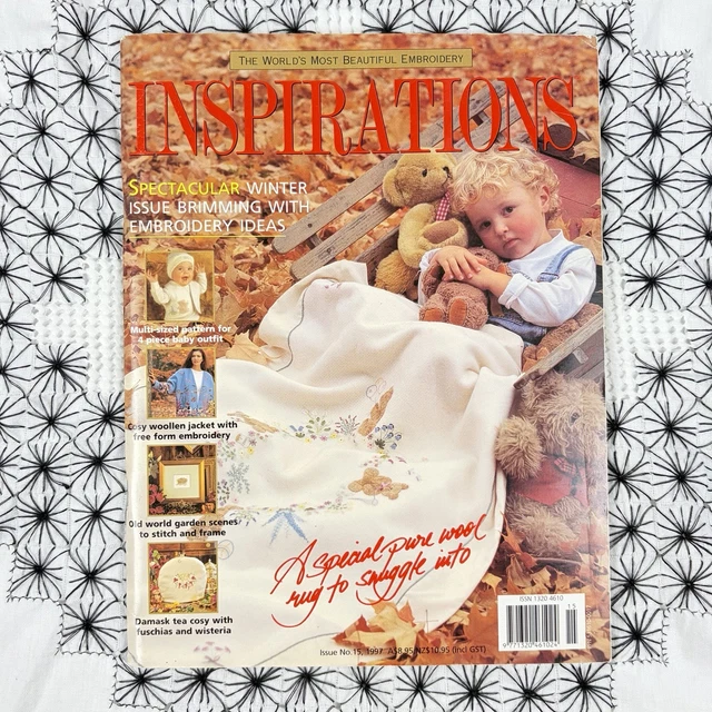 INSPIRATIONS EMBROIDERY MAGAZINE 1997 Issue 15 Floral Cottage Patterns ...