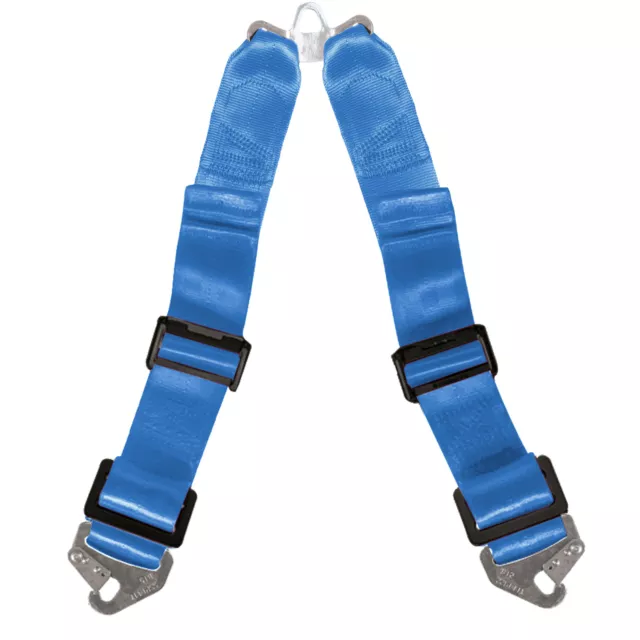 Schroth Twin T Type Crutch Blue Strap - Converts 4 Point to 6 Point Harness