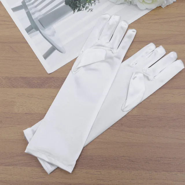 Flower Girl Long Gloves Bowknot Dress Child Princess Wedding