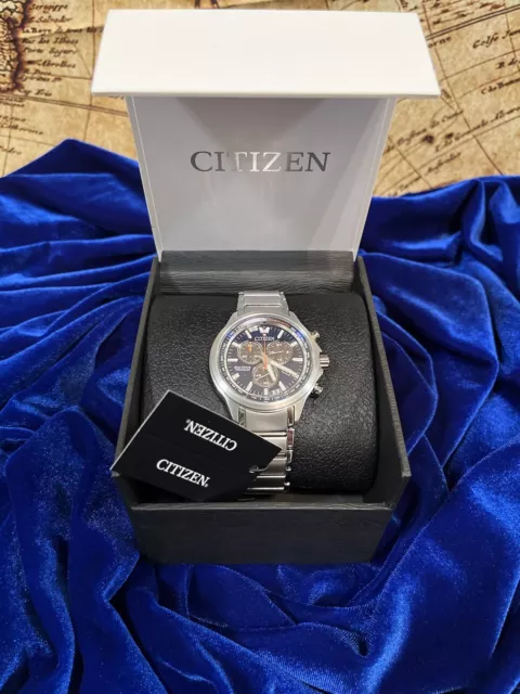 Citizen Men’s Eco-Drive Weekender Chronograph Watch Blue Dial: Brand New