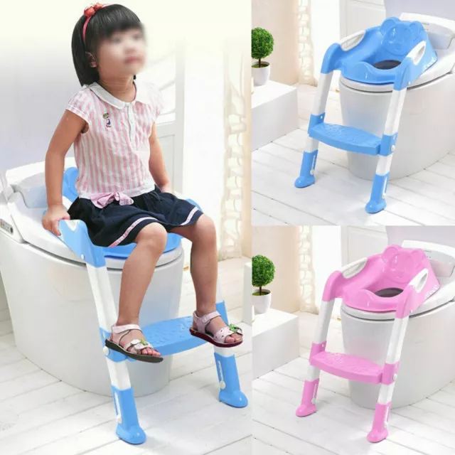 Children Baby Toddler Kid Potty Training Toilet Seat Trainer Urinal Chair Ladder