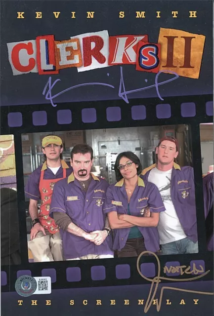 -CLERKS II- Beckett BAS Kevin Smith/Jason Mewes Signed/Autograph Screenplay Book