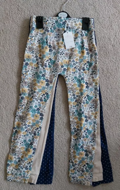 Billie Faiers Girls Leggings X 3 Age 6-7 Years Floral Navy Spot Brand NEW bnwt