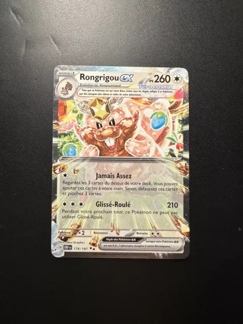 Carte Pokémon Rongrigou ex 179/197 - Flammes Obsidiennes EV3 FR