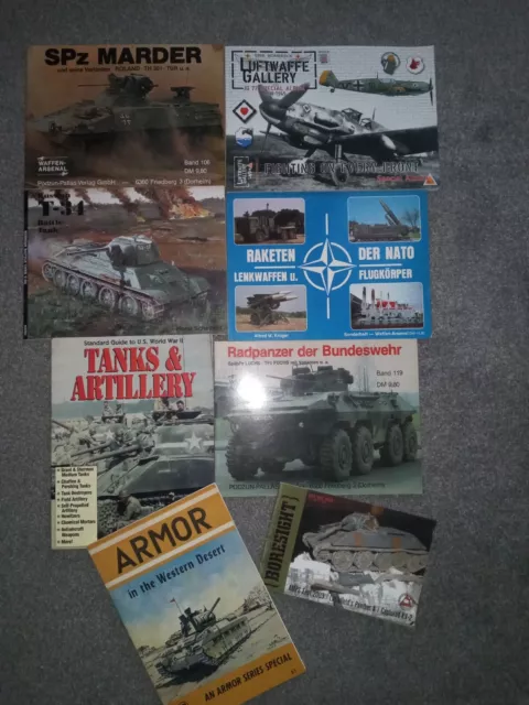 WW2 Tanks Airplane German Luftwaffe Waffen Russian US Visual Book Lot War NATO