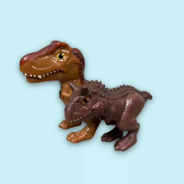 JURASSIC WORLD DINOSAUR Imaginext T Rex Raptor Lot Of 2 Dinosaurs Mini ...
