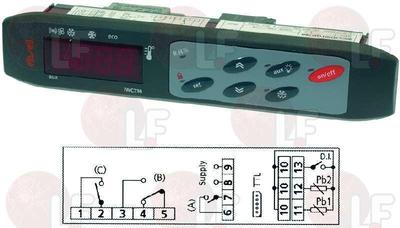 Eliwell REGOLATORE TERMOSTATO CONTROLLORE ELETTRONICO ELIWELL IWC730 220 V. 