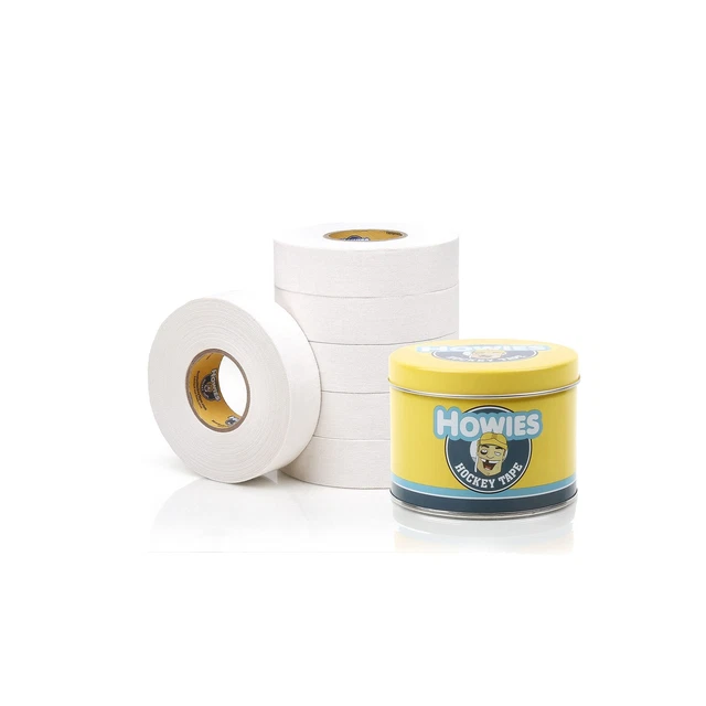Howies Hockey Tape 6 Roll Pack - Cloth (1 Inch by 25 Yards Long) Clear/Poly (...