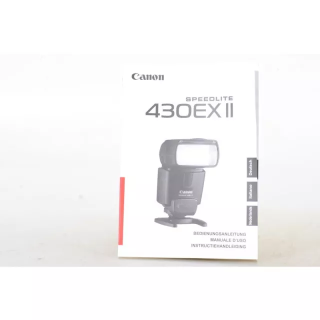 Canon Speedlite 430EX II Manual de Uso / Instrucciones Manual