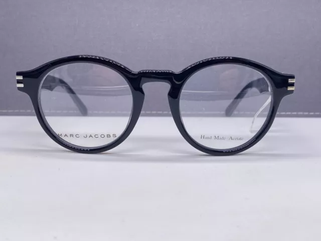 Marc Jacobs Brille Herren Damen Rund Schwarz Panto Kunststoff MJ 601 Medium