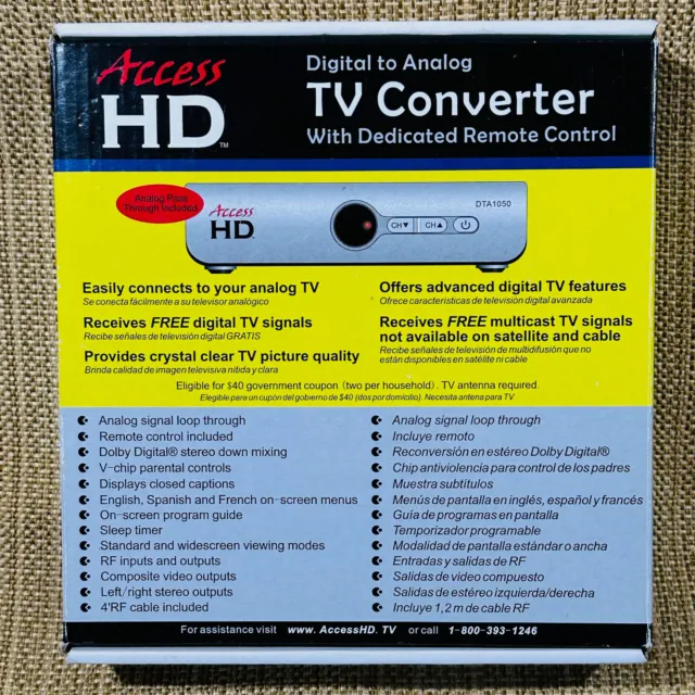 Access HD Digital to Analog TV Converter Dedicated Remote Control DTA1050