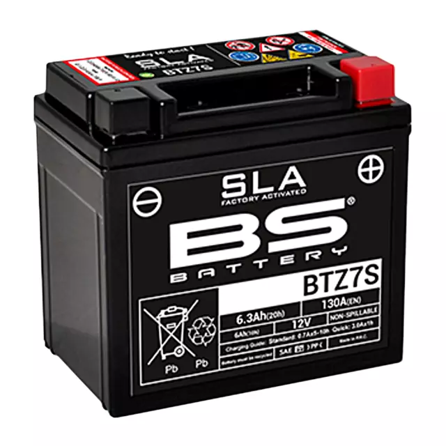 Batteria sigillata pre-attivata BS SLA BTZ7S 12 V 6 Ah 130 Honda SH 125 i Mode