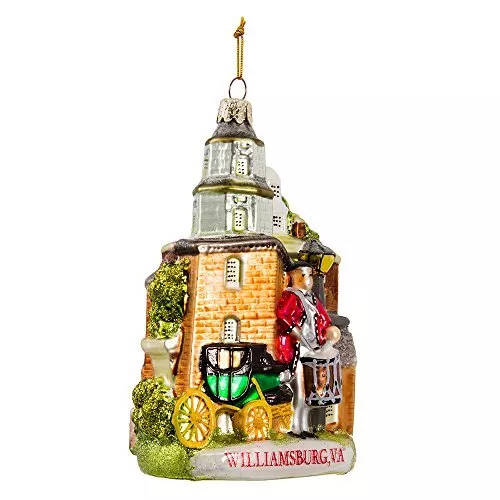 Williamsburg Virginia Cityscape Glass Christmas Ornament C4107 Decoration ONE pc