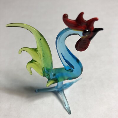 glass rooster statue