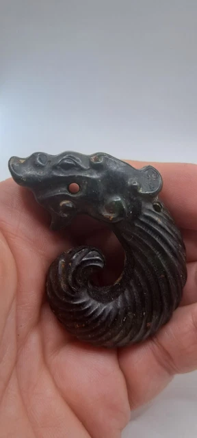 Chinese OLD Hongshan Stone / Jade Hand  Carved Amulet / pendant