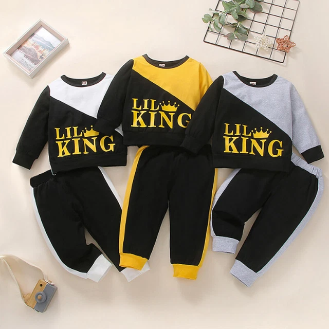 Top vestiti bambini bambini bambini bambini bambini + pantaloni 2 pezzi abiti set felpa tuta