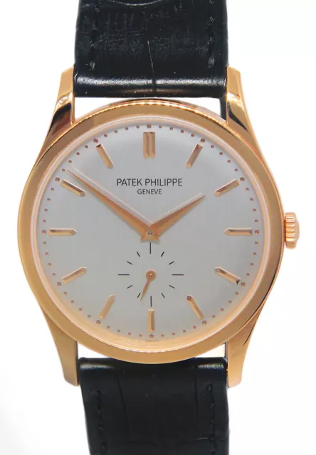 Patek Philippe Calatrava 5196 18k Rose Gold Mens 37mm Manual Watch +Box 5196R