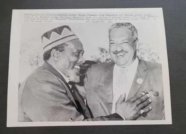 Kenya Jomo Kenyatta Thurgood Marshall  Original African Leader Fantastic Vintage