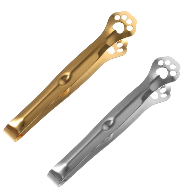 2 Pcs Buffet Tongs Outdoor Bbq Tong Bread Clip Stainless Steel Clips Food