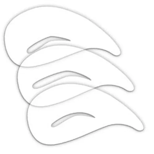 Augenbrauen / Lidschatten Schablone von Dinair für Airbrush Make up