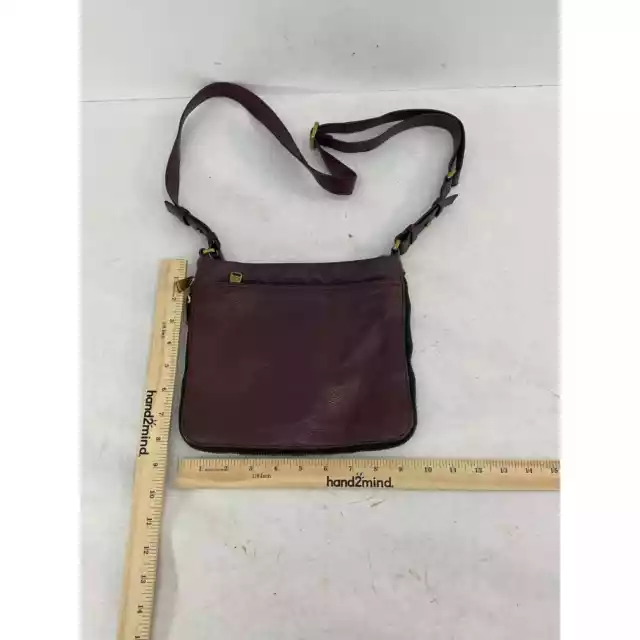 Fossil Oxblood Dark Red Leather Shoulder Bag Handbag Purse 2