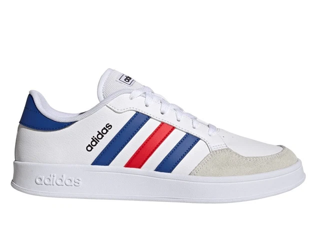 Scarpe da uomo Adidas BREAKNET GX4196 sneakers sportive ginnastica pelle bianche