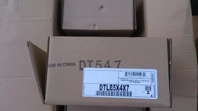 2 NEW Fypon Dentil Blocks DTLB5x4x7 URETHANE 4 3/8"W X 5 3/8"H X 6 7/8"