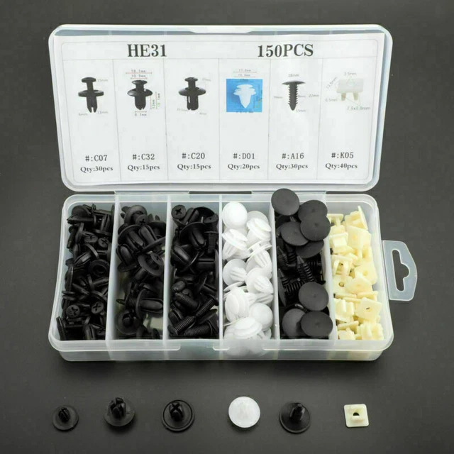 150PCS Car Push Pin Rivets Clip Door Pannel Bumper Repair Fastener Clips Kit R6