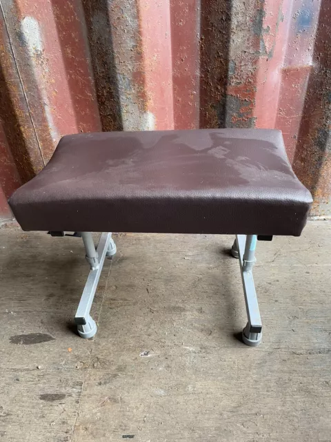Cushioned Beaumont Groved Leg Stool - Brown 50cms x 30cms Cheap