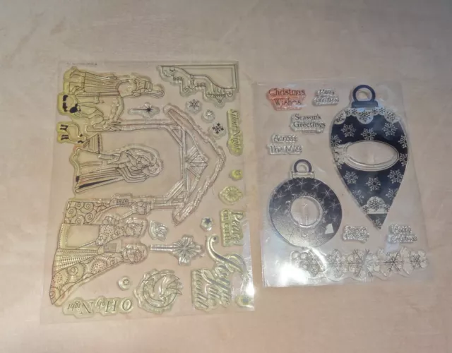 Weihnachtsthema klare Briefmarken 20er Set Briefmarken Krippe